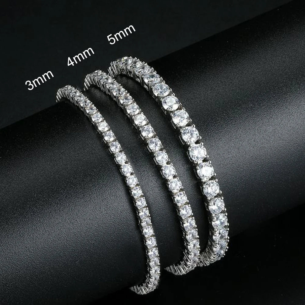 Mirth Luxe™ Moissanite Tennis Bracelet: 18k Gold Plated Sterling Silver