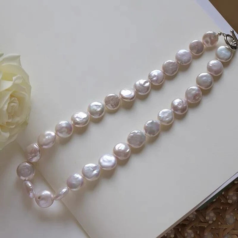 Mirth Luxe™ BAROQUE PEARL NECKLACE: STERLING SILVER & FRESHWATER PEARLS