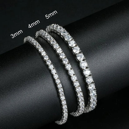 Mirth Luxe™  Moissanite Tennis Bracelet: 18k Gold Plated Sterling Silver