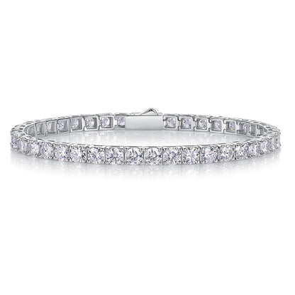 Mirth Luxe™  Moissanite Tennis Bracelet: 18k Gold Plated Sterling Silver