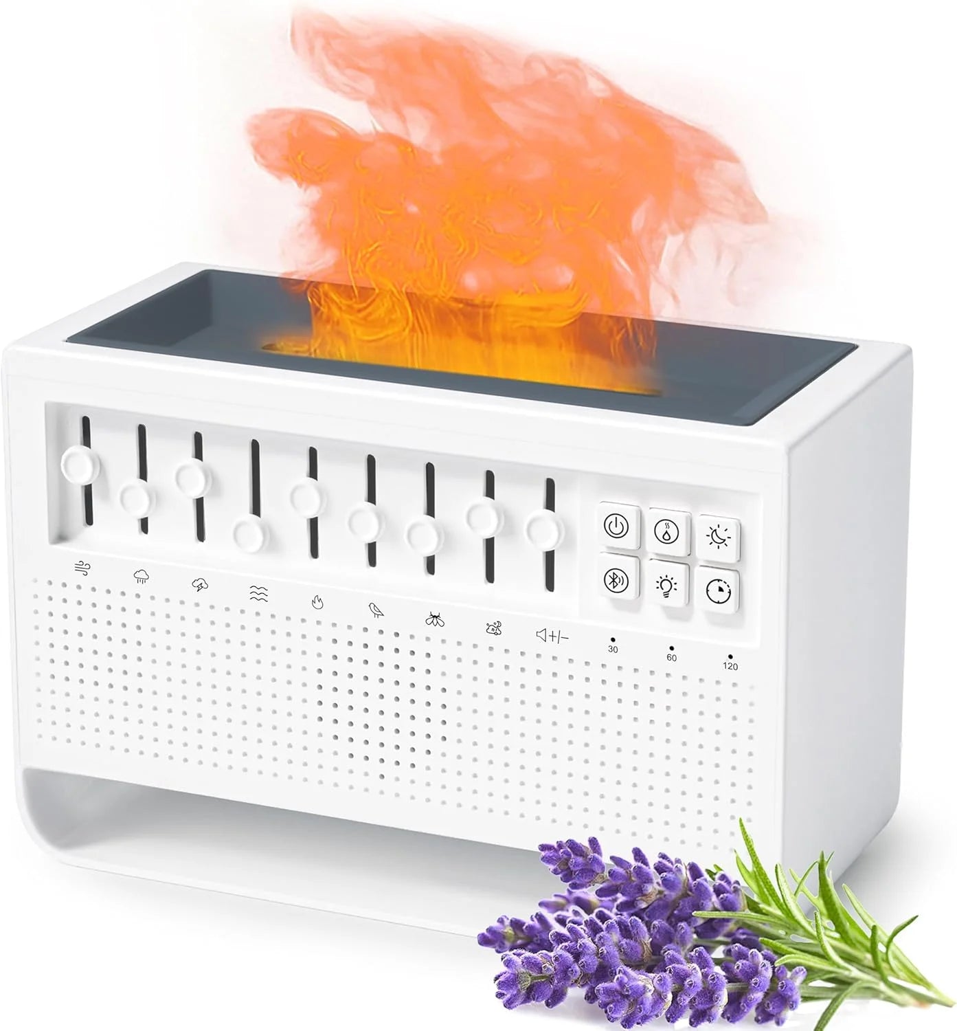 MirthLuxe™ DAD'S RELAXATION FLAME HUB 3-in-1 DIFFUSER, SPEAKER & WHITE NOISE MACHINE